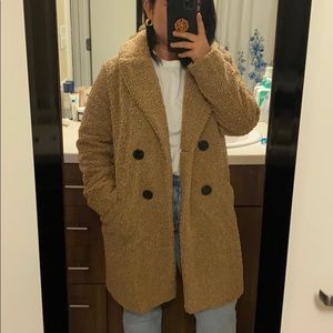 Zara teddy coat in S